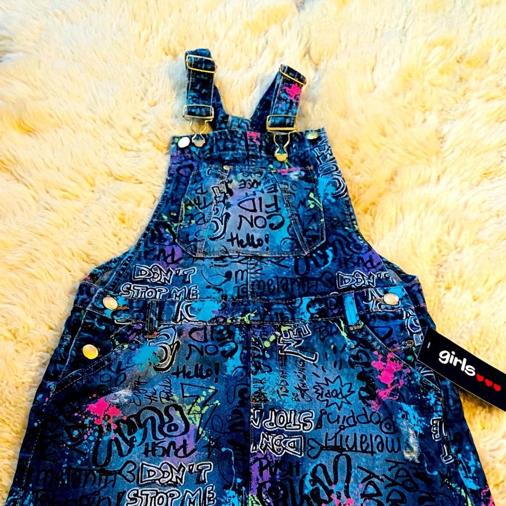 Girls Skirt Graffiti Overall-New